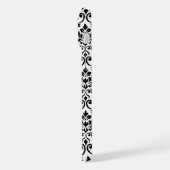 Feuille Damask Pattern Black op White iPhone Hoesje (Linkerkant)