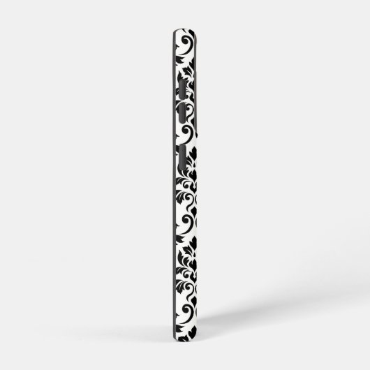 Feuille Damask Pattern Black op White Samsung Galaxy Hoesje (Rechterkant)