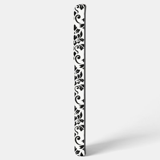 Feuille Damask Pattern Black op White Samsung Galaxy Hoesje (Linkerkant)