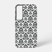 Feuille Damask Pattern Black op White Samsung Galaxy Hoesje (Achterkant)