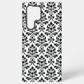 Feuille Damask Pattern Black op White Samsung Galaxy Hoesje (Achterkant)