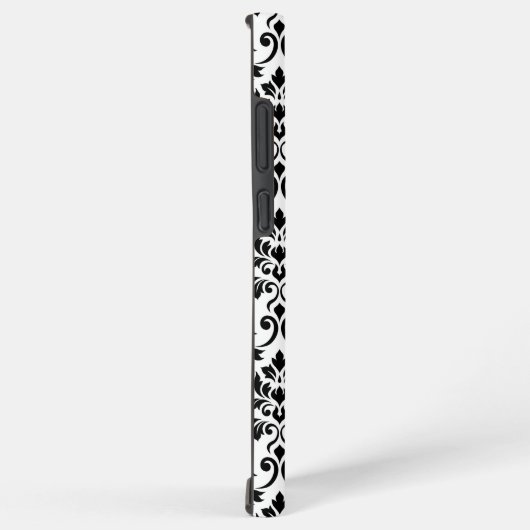 Feuille Damask Pattern Black op White Samsung Galaxy Hoesje (Rechterkant)