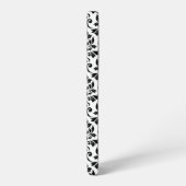 Feuille Damask Pattern Black op White Samsung Galaxy Hoesje (Linkerkant)