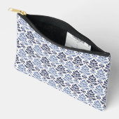 Feuille Damask Pattern Blues op Cream Etui (Open)