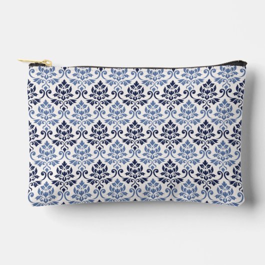 Feuille Damask Pattern Blues op Cream Etui (Voorkant)