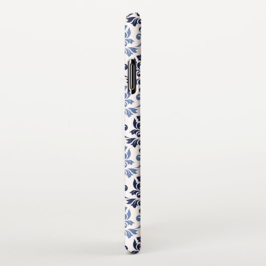 Feuille Damask Pattern Blues op Cream iPhone Hoesje (Rechterkant)