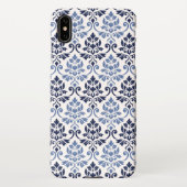 Feuille Damask Pattern Blues op Cream iPhone Hoesje (Achterkant)