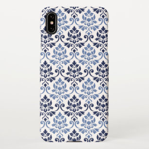 Feuille Damask Pattern Blues op Cream iPhone XS Max Hoesje