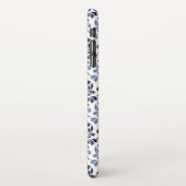 Feuille Damask Pattern Blues op Cream iPhone Hoesje (Linkerkant)