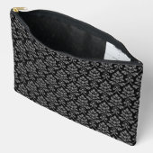 Feuille Damask Pattern Grey op Black Etui (Open)