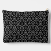 Feuille Damask Pattern Grey op Black Etui (Achterkant)