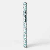 Feuille Damask Teal Patroon (Op Maat) iPhone Hoesje (Linkerkant)