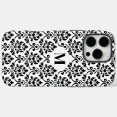 Feuille Damask Zwart Patroon (Aangepast) Case-Mate iPhone Case (Achterkant (horizontaal))