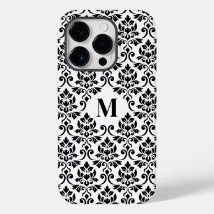 Feuille Damask Zwart Patroon (Aangepast) Case-Mate iPhone 14 Pro Hoesje