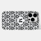 Feuille Damask Zwart Patroon (Aangepast) Case-Mate iPhone Case (Achterkant (horizontaal))