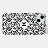 Feuille Damask Zwart Patroon (Aangepast) Case-Mate iPhone Case (Achterkant (horizontaal))
