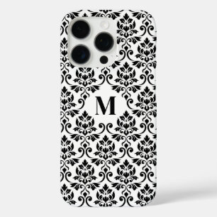 Feuille Damask Zwart Patroon (Aangepast) iPhone 16 Pro Hoesje