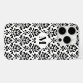 Feuille Damask Zwart Patroon (Aangepast) Case-Mate iPhone Case (Achterkant (horizontaal))