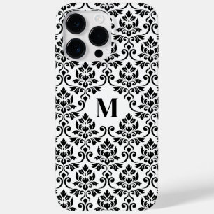 Feuille Damask Zwart Patroon (Aangepast) Case-Mate iPhone 14 Pro Max Hoesje