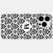 Feuille Damask Zwart Patroon (Aangepast) Case-Mate iPhone Case (Achterkant (horizontaal))