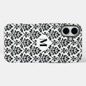 Feuille Damask Zwart Patroon (Aangepast) Case-Mate iPhone Case (Achterkant (horizontaal))