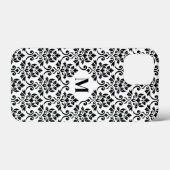 Feuille Damask Zwart Patroon (Aangepast) Case-Mate iPhone Case (Achterkant (horizontaal))