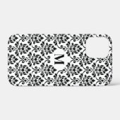 Feuille Damask Zwart Patroon (Aangepast) Case-Mate iPhone Case (Achterkant (horizontaal))