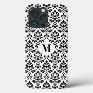 Feuille Damask Zwart Patroon (Aangepast) Case-Mate iPhone Case