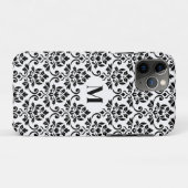 Feuille Damask Zwart Patroon (Aangepast) Case-Mate iPhone Case (Achterkant (horizontaal))