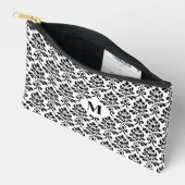 Feuille Damask Zwart Patroon (Aangepast) Etui (Open)
