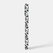 Feuille Damask Zwart Patroon (Aangepast) iPhone 15 Case (Linkerkant)