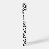 Feuille Damask Zwart Patroon (Aangepast) iPhone Hoesje (Linkerkant)