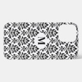 Feuille Damask Zwart Patroon (Aangepast) iPhone Hoesje (Achterkant horizontaal)