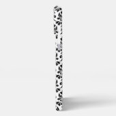 Feuille Damask Zwart Patroon (Aangepast) iPhone Hoesje (Linkerkant)