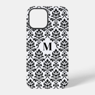 Feuille Damask Zwart Patroon (Aangepast) iPhone 12 Pro Hoesje