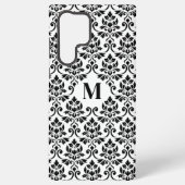 Feuille Damask Zwart Patroon (Aangepast) Samsung Galaxy Hoesje (Achterkant)
