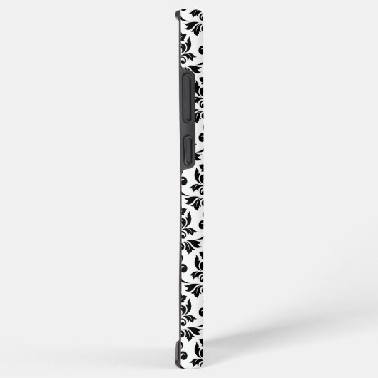 Feuille Damask Zwart Patroon (Aangepast) Samsung Galaxy Hoesje (Rechterkant)