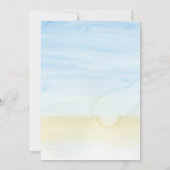 Feun Waterverf Summer Beach Wedding Save The Date (Achterkant)