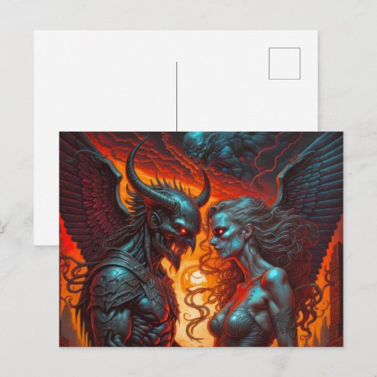 Feurige Grüße/hot greetings Briefkaart (Voorkant / Achterkant)