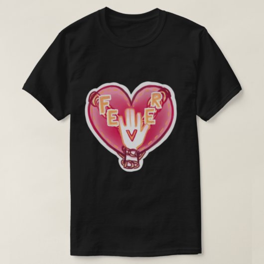Fever ENHYPEN Chained Heart Logo Sticker T-shirt (Design voorkant)
