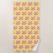 Fever Tree Bladeren Patroon Strand Handdoek (Voorkant)