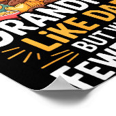 Fewer Rules Funny Grandpa  Poster (Hoek)