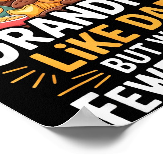 Fewer Rules Funny Grandpa  Poster (Hoek)