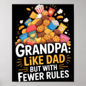 Fewer Rules Funny Grandpa  Poster (Voorkant)