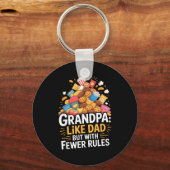 Fewer Rules Funny Grandpa Sleutelhanger (Voorkant)