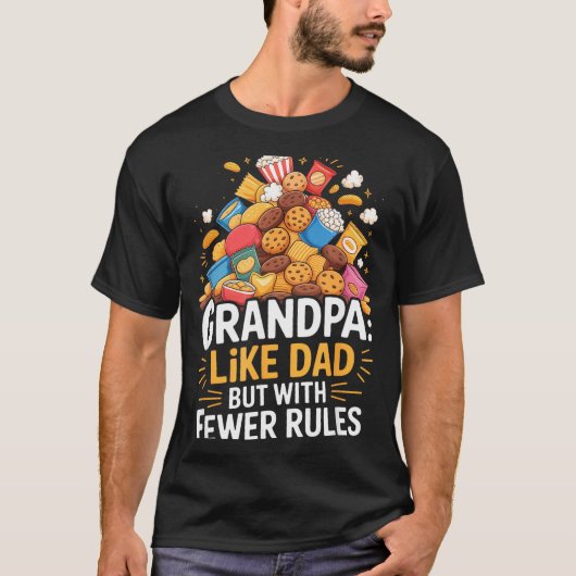 Fewer Rules Funny Grandpa  T-shirt (Voorkant)