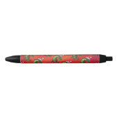 Fextive TRex Dino Pattern on Red Zwarte Inkt Pen (Voorkant)
