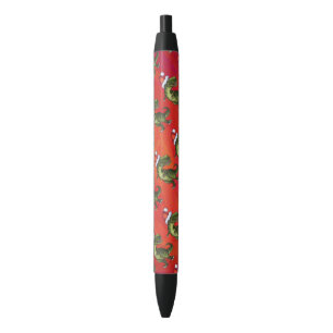 Fextive TRex Dino Pattern on Red Zwarte Inkt Pen