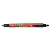 Fextive TRex Dino Pattern on Red Zwarte Inkt Pen (Achterkant)
