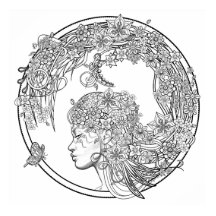 Fey Flower: XLARGE DIY Coloring by Sonja A.S.